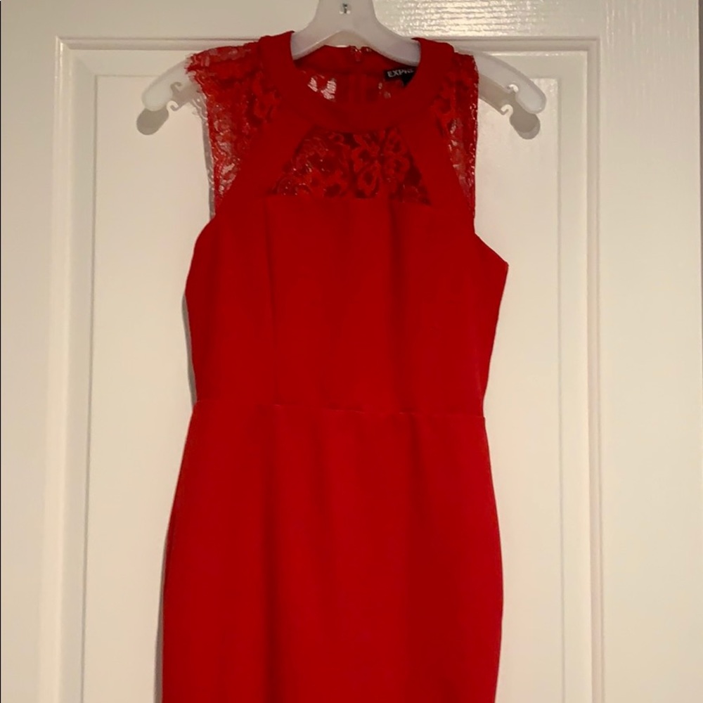 Mini red dress